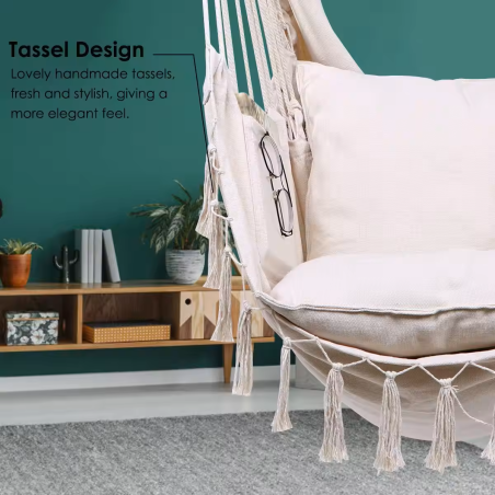 Brazilian Hammock Hanging chair Biege
