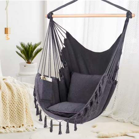 Brazilian Hammock Hanging chair Dark Grey
