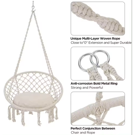 Beige keinutuoli