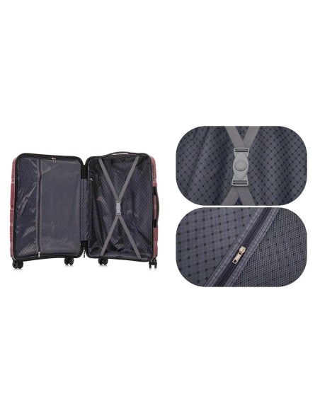 MATKALAUKKU SETTI 4in1 MUSTA (XXL, XL, L, M) 4 PYÖRÄT, TSA Lukko Kolmitasoinen, teleskooppikahva