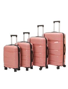 MATKALAUKKU SETTI 4in1 Pinkki (XXL, XL, L, M) 4 PYÖRÄT, TSA Lukko Kolmitasoinen, teleskooppikahva 2