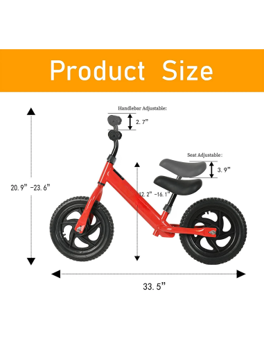 Lasten tasapainopyörä oranssi
