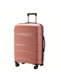 MATKALAUKKU vaaleanpunainen ( L ) 4 PYÖRÄT, TSA Lukko Kolmitasoinen, teleskooppikahva 41,5 * 24,5 * 62,5 (cm)