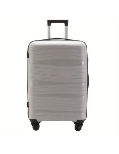 MATKALAUKKU  Valkoinen ( L ) 4 PYÖRÄT, TSA Lukko Kolmitasoinen, teleskooppikahva  41,5 * 24,5 * 62,5 (cm)