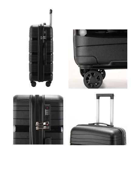 MATKALAUKKU Sininen ( M ) 4 PYÖRÄT, TSA Lukko Kolmitasoinen, teleskooppikahva 38,5 * 23,5 * 57,5 ​​(cm)