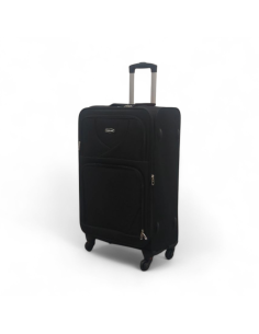 MATKALAUKKU MUSTA (L) 4 PYÖRÄT,  teleskooppikahva