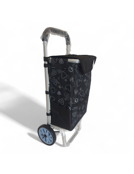 Large Shopping trolley, Aluminium frame, Lightweight XDL13 2W Black
