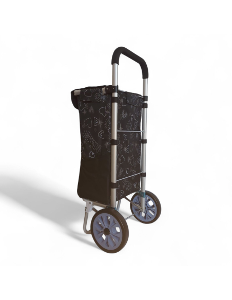 Large Shopping trolley, Aluminium frame, Lightweight XDL13 2W Black