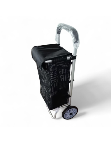 Large Shopping trolley, Aluminium frame, Lightweight XDL13 2W Black model 2