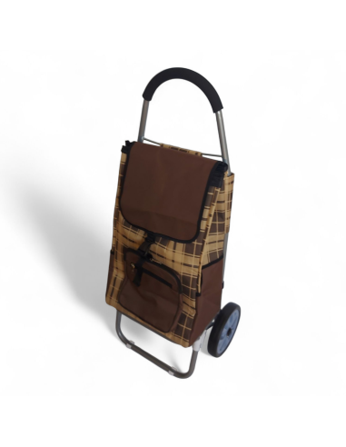 Large Shopping trolley, Lightweight XDT23 2W Brown model 2